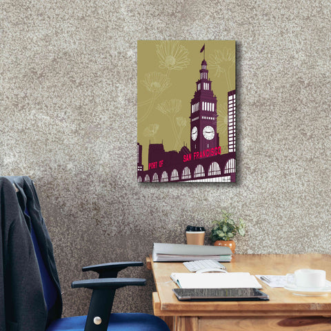 Image of 'Ferry Building - San Francisco' by Shane Donahue, Giclee Canvas Wall Art,18 x 26