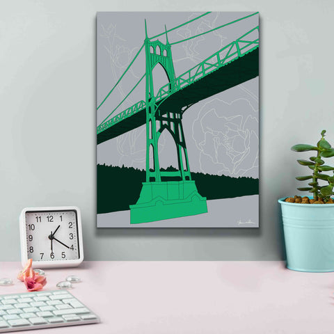 Image of 'St. Johns Bridge - Portland' by Shane Donahue, Giclee Canvas Wall Art,12 x 16