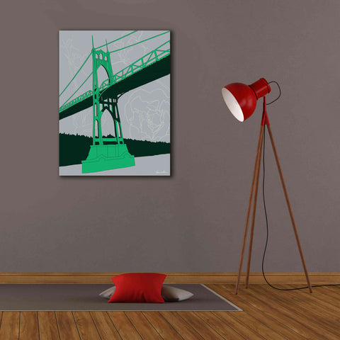 Image of 'St. Johns Bridge - Portland' by Shane Donahue, Giclee Canvas Wall Art,26 x 34