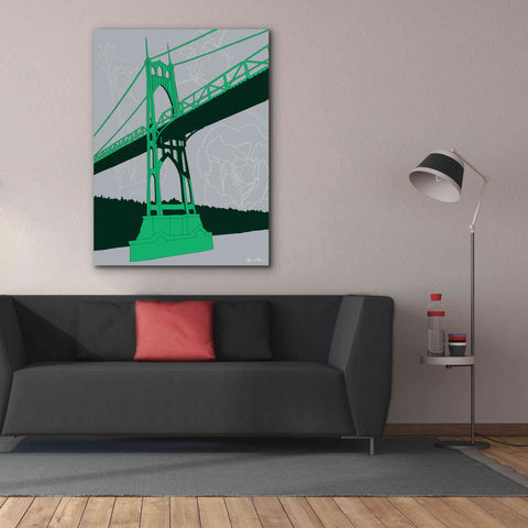 Image of 'St. Johns Bridge - Portland' by Shane Donahue, Giclee Canvas Wall Art,40 x 54