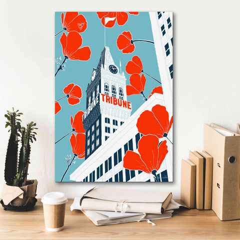Image of 'Tribune Tower - Oakland' by Shane Donahue, Giclee Canvas Wall Art,18 x 26
