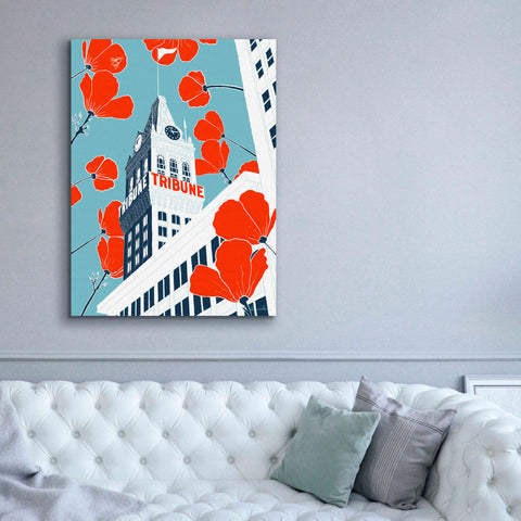 Image of 'Tribune Tower - Oakland' by Shane Donahue, Giclee Canvas Wall Art,40 x 54