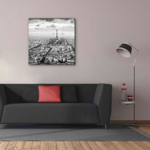 Image of 'La Tour Eiffel et La Defense' by Wilco Dragt, Giclee Canvas Wall Art,37 x 37
