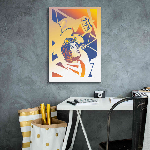 Image of 'Amelia Erhart' by David Chestnutt, Giclee Canvas Wall Art,18 x 26