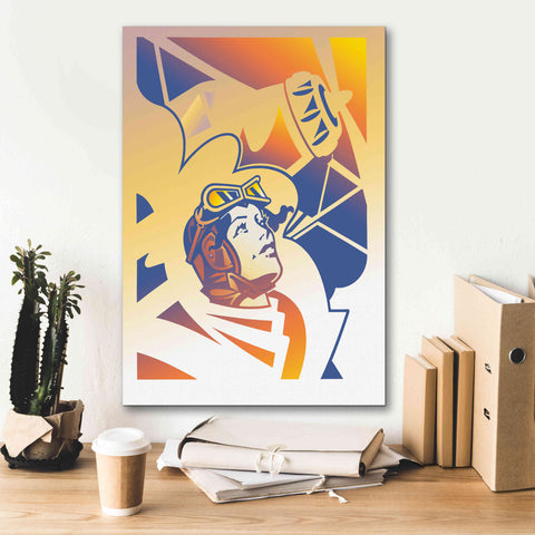 Image of 'Amelia Erhart' by David Chestnutt, Giclee Canvas Wall Art,18 x 26