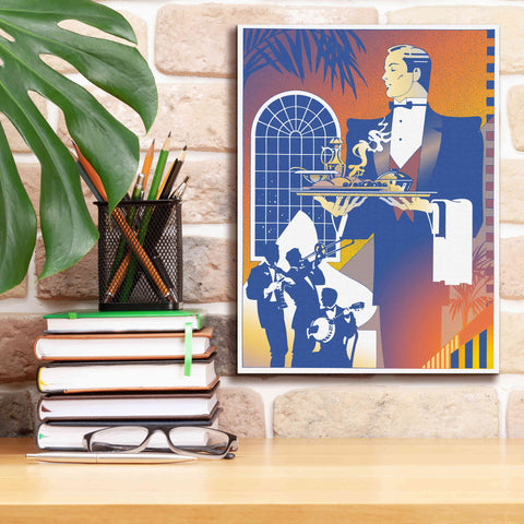 Image of 'Band And Waiter' by David Chestnutt, Giclee Canvas Wall Art,12 x 16