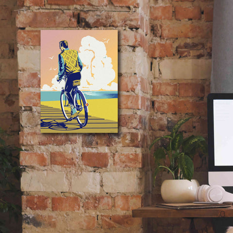 Image of 'Beach Bike' by David Chestnutt, Giclee Canvas Wall Art,12 x 16