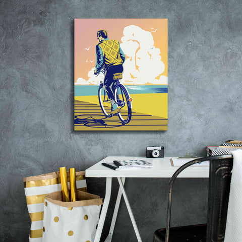 Image of 'Beach Bike' by David Chestnutt, Giclee Canvas Wall Art,20 x 24