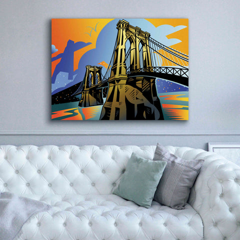 Image of 'Brooklyn Bridge' by David Chestnutt, Giclee Canvas Wall Art,54 x 40