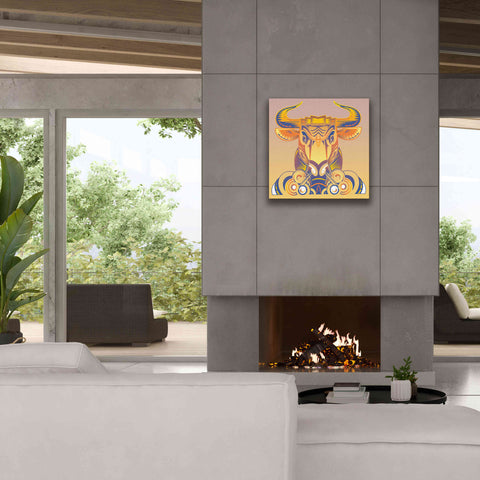 Image of 'Bull' by David Chestnutt, Giclee Canvas Wall Art,26 x 26