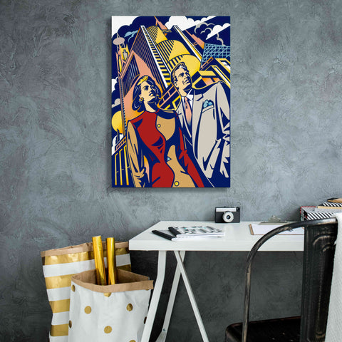 Image of 'Business Couple' by David Chestnutt, Giclee Canvas Wall Art,18 x 26