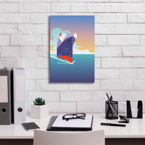 Image of 'Liner Blue Skies' by David Chestnutt, Giclee Canvas Wall Art,12 x 18