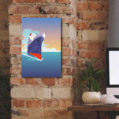 Image of 'Liner Blue Skies' by David Chestnutt, Giclee Canvas Wall Art,12 x 18