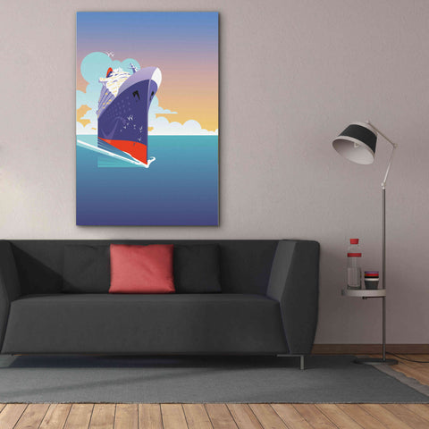 Image of 'Liner Blue Skies' by David Chestnutt, Giclee Canvas Wall Art,40 x 60