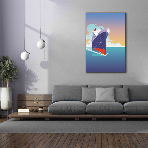 Image of 'Liner Blue Skies' by David Chestnutt, Giclee Canvas Wall Art,40 x 60