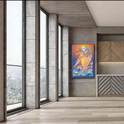 Image of 'New Angel With Harp' by David Chestnutt, Giclee Canvas Wall Art,40 x 60