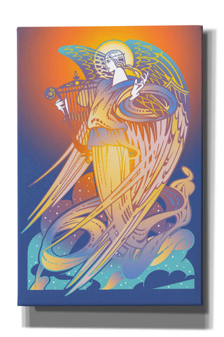 Image of 'New Angel With Harp' by David Chestnutt, Giclee Canvas Wall Art