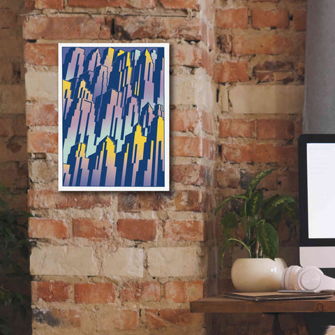Image of 'New Cityscape Grad' by David Chestnutt, Giclee Canvas Wall Art,12 x 16