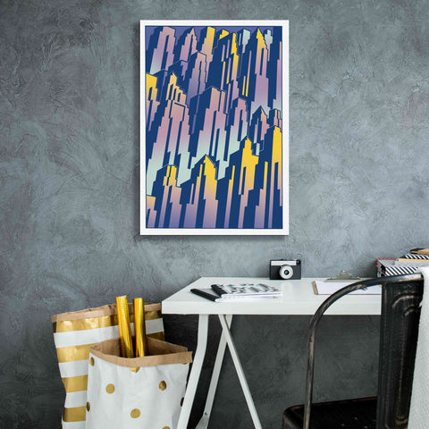 Image of 'New Cityscape Grad' by David Chestnutt, Giclee Canvas Wall Art,18 x 26