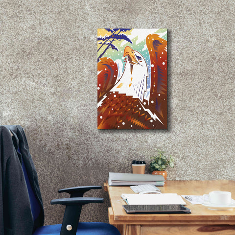 Image of 'New Eagle' by David Chestnutt, Giclee Canvas Wall Art,18 x 26