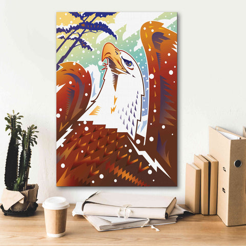 Image of 'New Eagle' by David Chestnutt, Giclee Canvas Wall Art,18 x 26