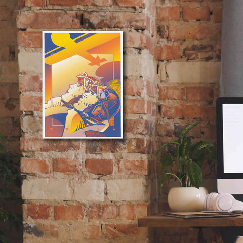 Image of 'Pilots Orange' by David Chestnutt, Giclee Canvas Wall Art,12 x 16