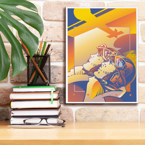 Image of 'Pilots Orange' by David Chestnutt, Giclee Canvas Wall Art,12 x 16