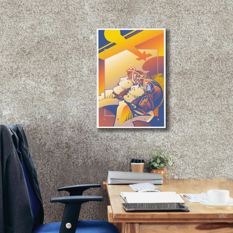 Image of 'Pilots Orange' by David Chestnutt, Giclee Canvas Wall Art,18 x 26