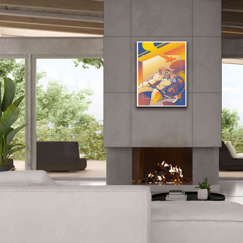 Image of 'Pilots Orange' by David Chestnutt, Giclee Canvas Wall Art,26 x 34