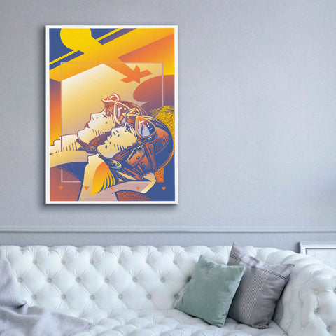 Image of 'Pilots Orange' by David Chestnutt, Giclee Canvas Wall Art,40 x 54