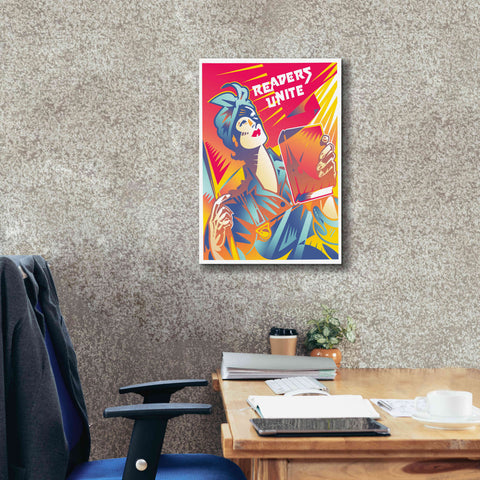 Image of 'Readers Unite' by David Chestnutt, Giclee Canvas Wall Art,18 x 26