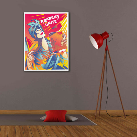 Image of 'Readers Unite' by David Chestnutt, Giclee Canvas Wall Art,26 x 34