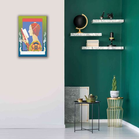 Image of 'Renaissance Read' by David Chestnutt, Giclee Canvas Wall Art,18 x 26