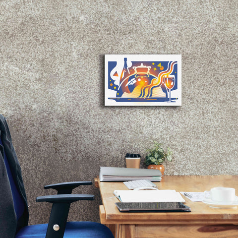 Image of 'Restaurant Guide' by David Chestnutt, Giclee Canvas Wall Art,18 x 12