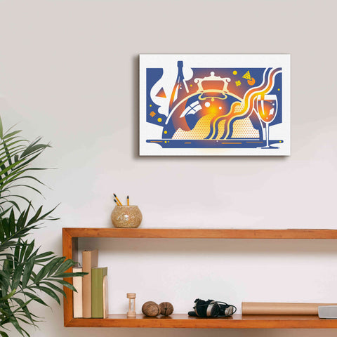 Image of 'Restaurant Guide' by David Chestnutt, Giclee Canvas Wall Art,18 x 12