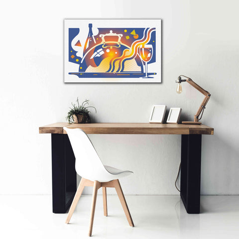 Image of 'Restaurant Guide' by David Chestnutt, Giclee Canvas Wall Art,40 x 26