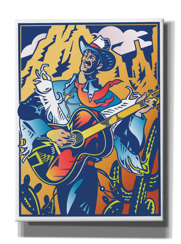 Image of 'Singing Cowboy' by David Chestnutt, Giclee Canvas Wall Art