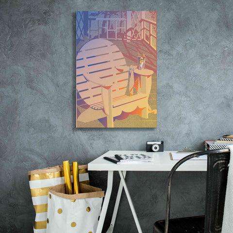 Image of 'Summer Porch' by David Chestnutt, Giclee Canvas Wall Art,18 x 26