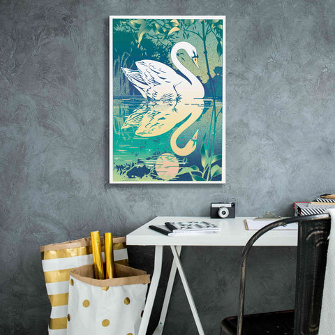 Image of 'Swan' by David Chestnutt, Giclee Canvas Wall Art,18 x 26