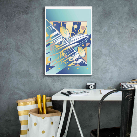 Image of 'Taking Off Blue' by David Chestnutt, Giclee Canvas Wall Art,18 x 26