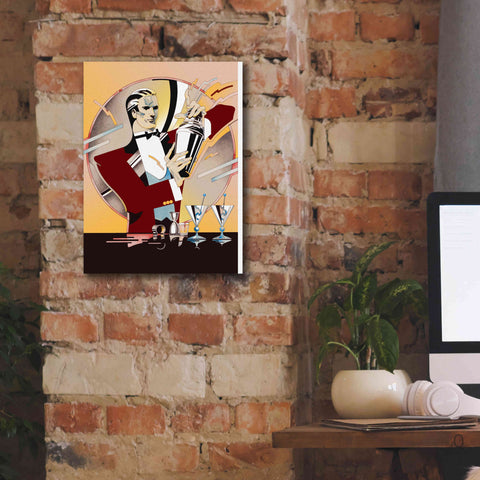 Image of 'Tending Bar' by David Chestnutt, Giclee Canvas Wall Art,12 x 16