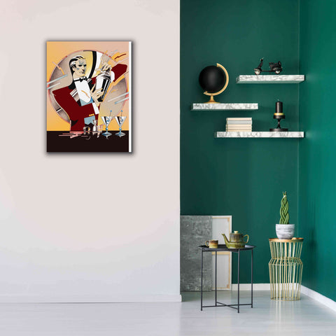 Image of 'Tending Bar' by David Chestnutt, Giclee Canvas Wall Art,26 x 34