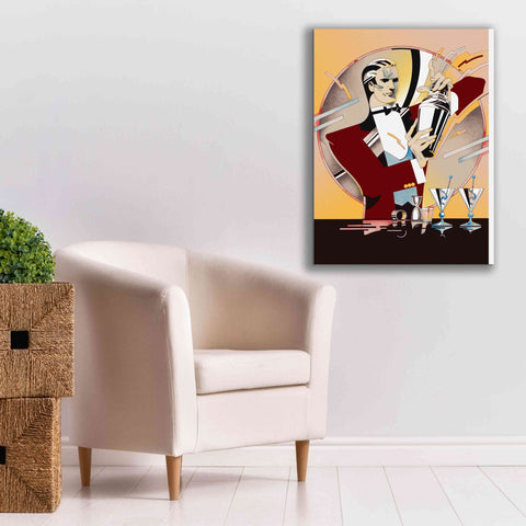 Image of 'Tending Bar' by David Chestnutt, Giclee Canvas Wall Art,26 x 34