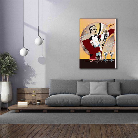 Image of 'Tending Bar' by David Chestnutt, Giclee Canvas Wall Art,40 x 54