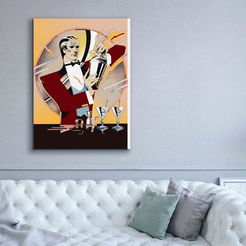 Image of 'Tending Bar' by David Chestnutt, Giclee Canvas Wall Art,40 x 54