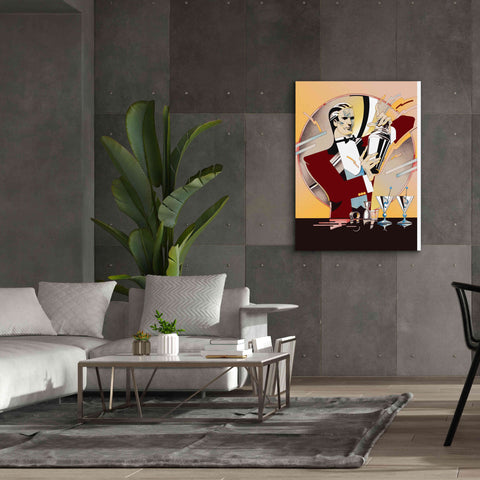 Image of 'Tending Bar' by David Chestnutt, Giclee Canvas Wall Art,40 x 54