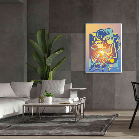 Image of 'The Happy Microphone' by David Chestnutt, Giclee Canvas Wall Art,40 x 54