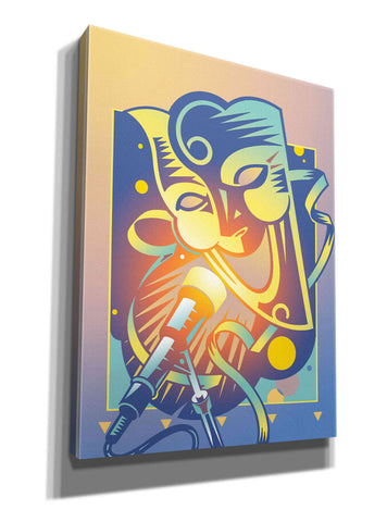 Image of 'The Happy Microphone' by David Chestnutt, Giclee Canvas Wall Art