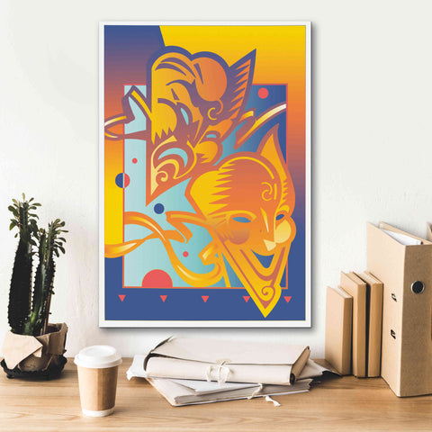 Image of 'Theatre Masks' by David Chestnutt, Giclee Canvas Wall Art,18 x 26