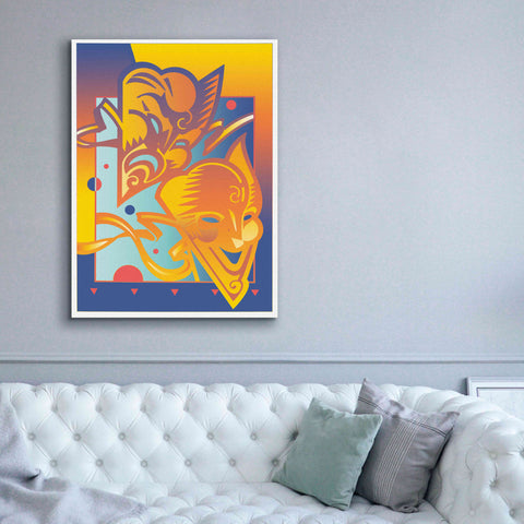 Image of 'Theatre Masks' by David Chestnutt, Giclee Canvas Wall Art,40 x 54